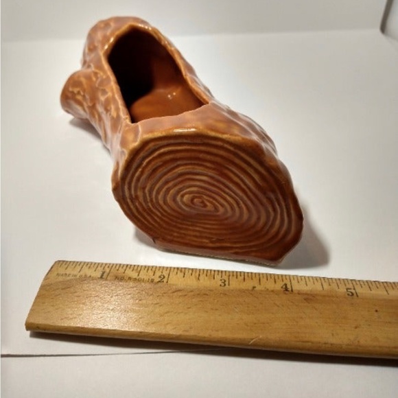 Vintage boho plant, succulent, flower, cactus pot planter Tree Log, masculine - Picture 8 of 10